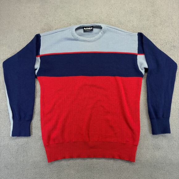 Lido Other - VTG Lido Wool Sweater Mens Large Multicolor Striped 100% Wool Made In USA